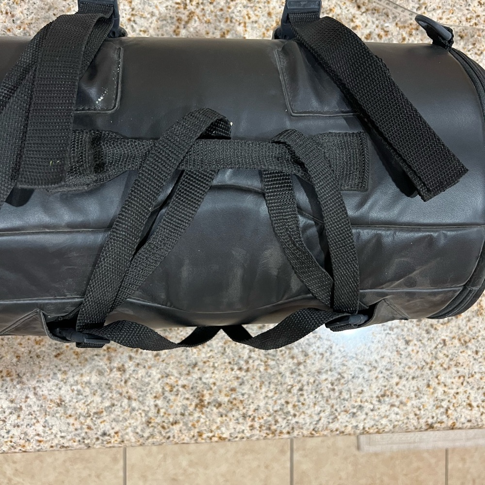 T-Bags Black Leather Backpack